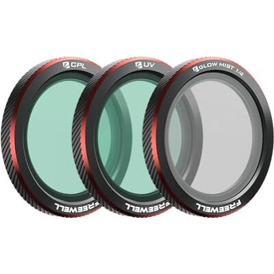 FREEWELL 3 stuks magnetische filters voor DJI Neo 2 – bevat CPL (polarisator) ter vermindering van verblinding, UV ter bescherming van de lens en zwarte fosforescerende nevel 1/4 voor effecten FREEWELL 3 stuks magnetische filters voor DJI Neo 2 – bevat CPL (polarisator) ter vermindering van verblinding, UV ter bescherming van de lens en zwarte fosforescerende nevel 1/4 voor effecten