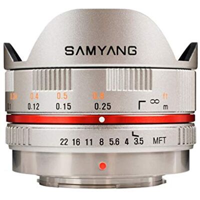 SAMYANG SAM75M43A 7,5mm F3,5 Micro 4/3 Fisheye-objectief zilver SAMYANG SAM75M43A 7,5mm F3,5 Micro 4/3 Fisheye-objectief zilver
