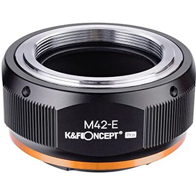 K&F CONCEPT M42 naar Sony NEX E adapter, handmatige adapter voor M42 lensbevestiging schroefdraad op Sony E camerabehuizing met mat lakpatroon K&F CONCEPT M42 naar Sony NEX E adapter, handmatige adapter voor M42 lensbevestiging schroefdraad op Sony E camerabehuizing met mat lakpatroon