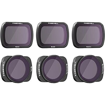 FREEWELL Budgetset E-serie 6 stuks filters voor ND4, ND8, ND16, CPL, ND32/PL, ND64/PL cameralens compatibel met Osmo Pocket, Pocket 2 FREEWELL Budgetset E-serie 6 stuks filters voor ND4, ND8, ND16, CPL, ND32/PL, ND64/PL cameralens compatibel met Osmo Pocket, Pocket 2