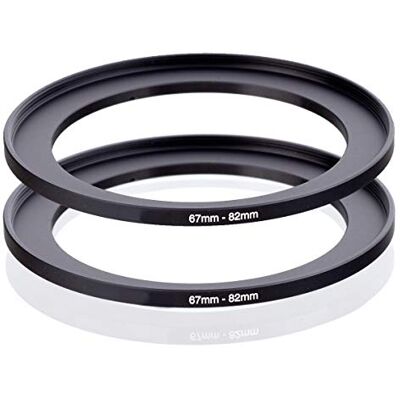 FANZR 2 stuks adapterringen voor 67 mm filter 82 mm van hoogwaardig aluminium FANZR 2 stuks adapterringen voor 67 mm filter 82 mm van hoogwaardig aluminium