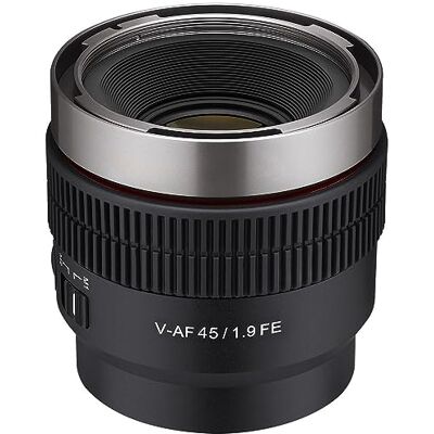 SAMYANG V-AF 45 mm T1,9 FE voor Sony E-videolens, autofocus, ondersteuning voor 8K bioscooplens, anamorfe compatibiliteit, aangepaste schakelaar en knop SAMYANG V-AF 45 mm T1,9 FE voor Sony E-videolens, autofocus, ondersteuning voor 8K bioscooplens, anamorfe compatibiliteit, aangepaste schakelaar en knop