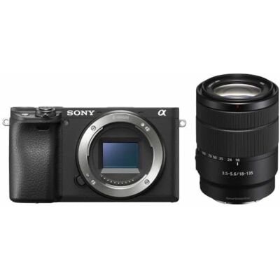 Sony Alpha 6400 (APS-C) systeemcamera met 18-135 mm lens 0,02 s autofocus met oogherkenning, 4K-video, opvouwbaar display, ideaal voor vloggen en foto's Sony Alpha 6400 (APS-C) systeemcamera met 18-135 mm lens 0,02 s autofocus met oogherkenning, 4K-video, opvouwbaar display, ideaal voor vloggen en foto's