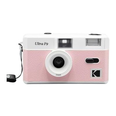 Kodak Ultra F9 herbruikbare 35 mm camera, 31 mm F/9 vaste lens, geïntegreerde flits, eenvoudig opladen, handmatig terugspoelen, ideaal voor gebruik binnenshuis, roze Kodak Ultra F9 herbruikbare 35 mm camera, 31 mm F/9 vaste lens, geïntegreerde flits, eenvoudig opladen, handmatig terugspoelen, ideaal voor gebruik binnenshuis, roze