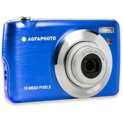 AgfaPhoto AGFA Realishot DC8200 Fotoapparaat, digitale camera, compacte camera (18 MP, Full HD, 2,7 inch LCD-display, 8 x optische zoom, lithium batterij en SD-kaart 16 GB), blauw AgfaPhoto AGFA Realishot DC8200 Fotoapparaat, digitale camera, compacte camera (18 MP, Full HD, 2,7 inch LCD-display, 8 x optische zoom, lithium batterij en SD-kaart 16 GB), blauw