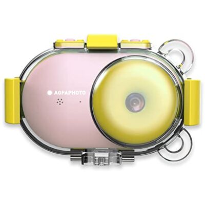 AgfaPhoto Realikids Cam waterdichte camera voor kinderen, roze AgfaPhoto Realikids Cam waterdichte camera voor kinderen, roze
