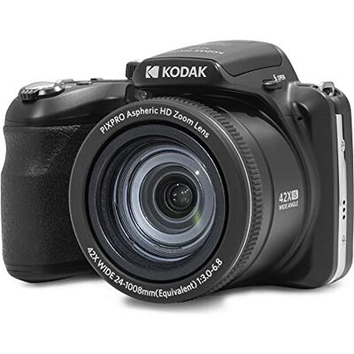 Kodak Pixpro Astro Zoom AZ425, digitale bridgecamera, 42x optische zoom, 24 mm groothoek, 20 megapixels, LCD 3, Full HD 1080p video, Li-ion-batterij, zwart Kodak Pixpro Astro Zoom AZ425, digitale bridgecamera, 42x optische zoom, 24 mm groothoek, 20 megapixels, LCD 3, Full HD 1080p video, Li-ion-batterij, zwart