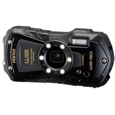 Pentax WG-90 Zwart Waterdichte digitale compacte camera, ontworpen voor onderwaterfoto's van het dagelijks leven tot 14 meter diepte Pentax WG-90 Zwart Waterdichte digitale compacte camera, ontworpen voor onderwaterfoto's van het dagelijks leven tot 14 meter diepte