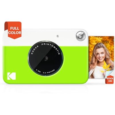 Kodak PRINTOMATIC Instant Camera (Groen) Kleurfoto's op zink Zero Ink fotopapier 2x3 inch met zelfklevende achterkant Kodak PRINTOMATIC Instant Camera (Groen) Kleurfoto's op zink Zero Ink fotopapier 2x3 inch met zelfklevende achterkant