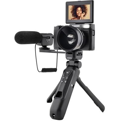 AgfaPhoto AGFA FOTO Vlogging-set: VLG-4K-camera met groothoeklens, powerbank-statief, afstandsbediening en microfoon vereeuwigt elk moment met uitzonderlijke kwaliteit! AgfaPhoto AGFA FOTO Vlogging-set: VLG-4K-camera met groothoeklens, powerbank-statief, afstandsbediening en microfoon vereeuwigt elk moment met uitzonderlijke kwaliteit!