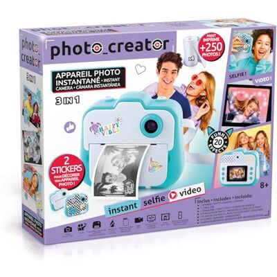 Canal Toys Photo Creator instantcamera – foto, selfie en video – thermisch papier voor 250 foto's – LCD-display – vanaf 8 jaar – CLK 001 Canal Toys Photo Creator instantcamera – foto, selfie en video – thermisch papier voor 250 foto's – LCD-display – vanaf 8 jaar – CLK 001
