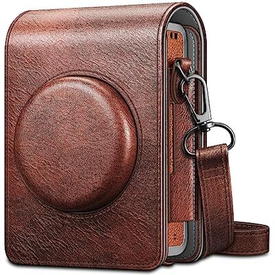 FINTIE Fujifilm Instax Mini Evo Camera Beschermhoes Premium Vegan Leer met Afneembare Verstelbare Riem, Vintage Bruin, Beschermhoes FINTIE Fujifilm Instax Mini Evo Camera Beschermhoes Premium Vegan Leer met Afneembare Verstelbare Riem, Vintage Bruin, Beschermhoes