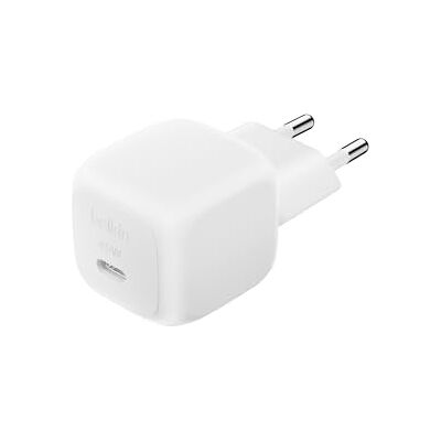 Belkin BoostCharge Compacte oplader, 45 W, USB-C PD, snel opladen, voor alle iPhone 17, iPhone 16, iPhone 15, Samsung Galaxy, Google Pixel, iPad, AirPods enz. Wit Belkin BoostCharge Compacte oplader, 45 W, USB-C PD, snel opladen, voor alle iPhone 17, iPhone 16, iPhone 15, Samsung Galaxy, Google Pixel, iPad, AirPods enz. Wit