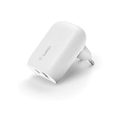 Belkin usb c oplader met 2 poorten, pps pd, 37w 25w usb-c poort en 12w usb a poort voor galaxy s22, ultra, plus, note 20, iphone 13 en andere Belkin usb c oplader met 2 poorten, pps pd, 37w 25w usb-c poort en 12w usb a poort voor galaxy s22, ultra, plus, note 20, iphone 13 en andere