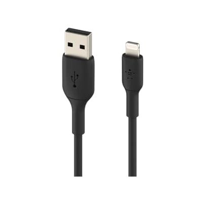 Belkin Lightning-kabel (Boost Charge Lightning/USB-kabel voor iPhone, iPad, AirPods) MFi-gecertificeerde iPhone-laadkabel (zwart, 2 m) Belkin Lightning-kabel (Boost Charge Lightning/USB-kabel voor iPhone, iPad, AirPods) MFi-gecertificeerde iPhone-laadkabel (zwart, 2 m)