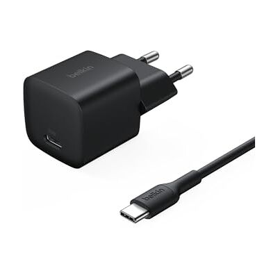 Belkin 25 W USB-C oplader + 60 W USB-C kabel (1 m), PD 3.0 wandlader met PPS voor o.a. Apple iPhone 16, iPhone 15 Plus, Pro, Pro Max, iPad, Samsung Galaxy S25, Pixel 9, Nintendo Switch zwart Belkin 25 W USB-C oplader + 60 W USB-C kabel (1 m), PD 3.0 wandlader met PPS voor o.a. Apple iPhone 16, iPhone 15 Plus, Pro, Pro Max, iPad, Samsung Galaxy S25, Pixel 9, Nintendo Switch zwart