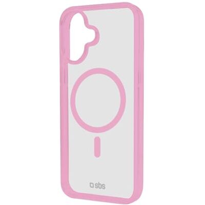 SBS Mag Frame Case MagSafe beschermhoes voor iPhone 16, flexibel en duurzaam, bescherming tegen stoten en krassen, camerabescherming, TPU-materiaal, slank design, transparant en roze SBS Mag Frame Case MagSafe beschermhoes voor iPhone 16, flexibel en duurzaam, bescherming tegen stoten en krassen, camerabescherming, TPU-materiaal, slank design, transparant en roze