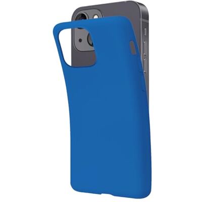 SBS Beschermhoes voor iPhone 13 Mini, blauw, Pantone 2145C, zacht, flexibel, krasbestendig, dun, comfortabel in je zak, compatibel met draadloos opladen SBS Beschermhoes voor iPhone 13 Mini, blauw, Pantone 2145C, zacht, flexibel, krasbestendig, dun, comfortabel in je zak, compatibel met draadloos opladen