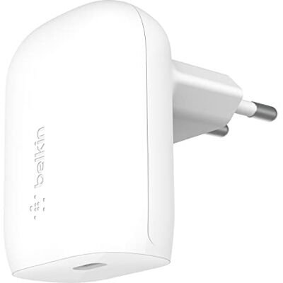 Belkin USB-C-oplader, 30 W, PPS, Power Delivery, USB-If PD 3.0-certificering, snellader voor iPhone 17, iPhone Air, 16, Samsung Galaxy, Z Fold, Pixel, iPad, Note, AirPods, MacBook Air Belkin USB-C-oplader, 30 W, PPS, Power Delivery, USB-If PD 3.0-certificering, snellader voor iPhone 17, iPhone Air, 16, Samsung Galaxy, Z Fold, Pixel, iPad, Note, AirPods, MacBook Air