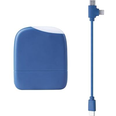 Xoopar Ice-Powerbank Externe batterij 5000 mAh met geïntegreerd touchscreen, geschikt voor alle universele smartphones van GRS-gecertificeerd gerecycled kunststof blauw Xoopar Ice-Powerbank Externe batterij 5000 mAh met geïntegreerd touchscreen, geschikt voor alle universele smartphones van GRS-gecertificeerd gerecycled kunststof blauw