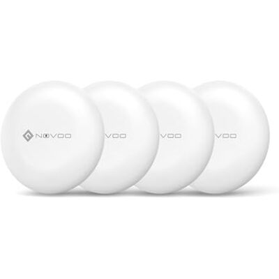 NOVOO Smart Tag, Bluetooth-label voor Apple & Google Find My, alarm 80 dB, waterdicht IPX5, verwisselbare batterij, perfect voor sleutels, koffers en tassen, 4 stuks NOVOO Smart Tag, Bluetooth-label voor Apple & Google Find My, alarm 80 dB, waterdicht IPX5, verwisselbare batterij, perfect voor sleutels, koffers en tassen, 4 stuks