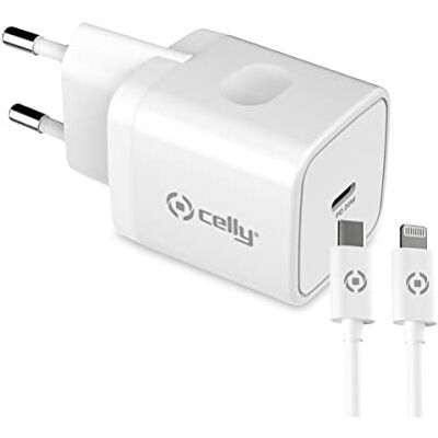 Celly 20W USBC voeding en BCO USBC-Light kabel Celly 20W USBC voeding en BCO USBC-Light kabel