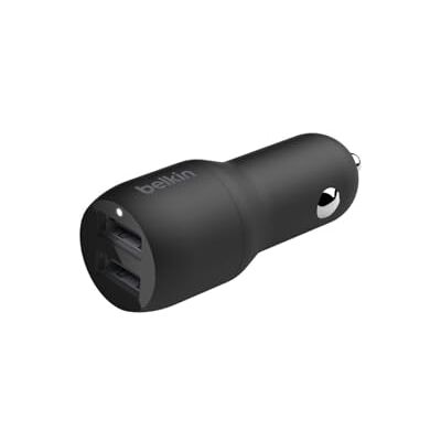 Belkin Autolader met twee USB-poorten (24 W) met Lightning-kabel (Boost Charge autolader, autolader met 2 USB-poorten; autolader voor iPhone, iPad en AirPods) Belkin Autolader met twee USB-poorten (24 W) met Lightning-kabel (Boost Charge autolader, autolader met 2 USB-poorten; autolader voor iPhone, iPad en AirPods)