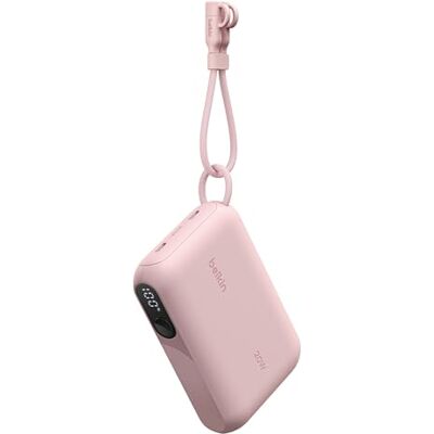 Belkin Externe accu, 10.000 mAh, powerbank snel opladen met 2 USB-C-poorten (draagbare oplader, display, 20 W, voor iPhone 16 en 15, Samsung Galaxy S25 en S24, Pixel 9, iPad, roze) Belkin Externe accu, 10.000 mAh, powerbank snel opladen met 2 USB-C-poorten (draagbare oplader, display, 20 W, voor iPhone 16 en 15, Samsung Galaxy S25 en S24, Pixel 9, iPad, roze)