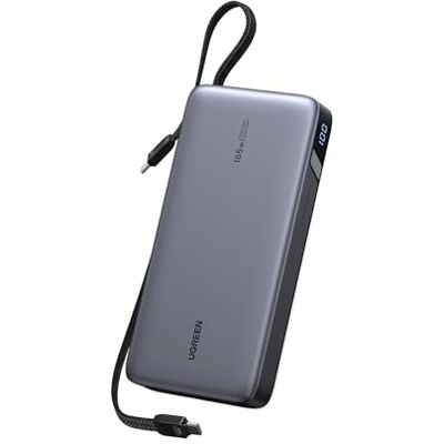 UGREEN Nexode 165 W externe accu, 25000 mAh, powerbank, snel opladen, 140 W Geschikt voor vliegtuig, 2 USB C-kabels, 2 1C1A-poorten, draagbare pc-oplader, compatibel met iPhone 18 17 Pro Max Galaxy S26 UGREEN Nexode 165 W externe accu, 25000 mAh, powerbank, snel opladen, 140 W Geschikt voor vliegtuig, 2 USB C-kabels, 2 1C1A-poorten, draagbare pc-oplader, compatibel met iPhone 18 17 Pro Max Galaxy S26