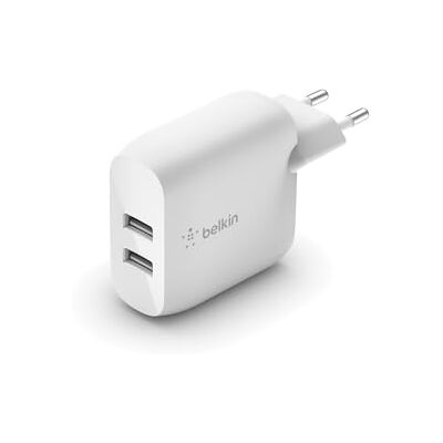 Belkin Boost Charge-oplader met 2 USB-A-poorten, 24 W (iPhone 13, 13 Pro, 13 Pro Max, 13 Mini en eerdere modellen, Samsung S21, S21+, S21 Ultra, Pixel 4 enz.) Belkin Boost Charge-oplader met 2 USB-A-poorten, 24 W (iPhone 13, 13 Pro, 13 Pro Max, 13 Mini en eerdere modellen, Samsung S21, S21+, S21 Ultra, Pixel 4 enz.)