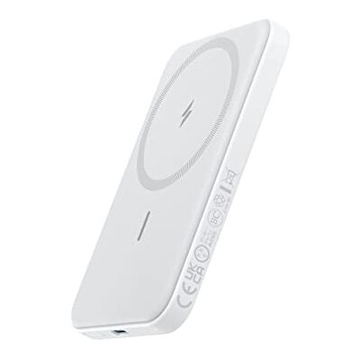 Anker MagGo 621 Externe accu, magnetisch, draadloos, 5000 mAh, powerbank snel opladen, opvouwbaar en met USB-C, voor iPhone 17 pro/16/15/14/13 en andere series (wit) Anker MagGo 621 Externe accu, magnetisch, draadloos, 5000 mAh, powerbank snel opladen, opvouwbaar en met USB-C, voor iPhone 17 pro/16/15/14/13 en andere series (wit)