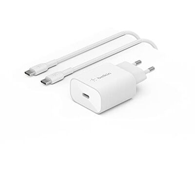 Belkin BoostCharge 25W voeding met PPS (USB-C Power Delivery, snel opladen voor iPhone, Samsung, Galaxy Tab, iPad enz., USB-C naar USB-C kabel inbegrepen) Belkin BoostCharge 25W voeding met PPS (USB-C Power Delivery, snel opladen voor iPhone, Samsung, Galaxy Tab, iPad enz., USB-C naar USB-C kabel inbegrepen)