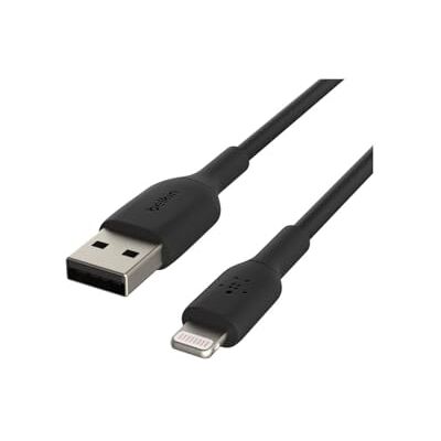 Belkin Lightning-kabel (Boost Charge Lightning/USB-kabel voor iPhone, iPad, AirPods) MFi-gecertificeerde iPhone-laadkabel (zwart, 15 cm) Belkin Lightning-kabel (Boost Charge Lightning/USB-kabel voor iPhone, iPad, AirPods) MFi-gecertificeerde iPhone-laadkabel (zwart, 15 cm)