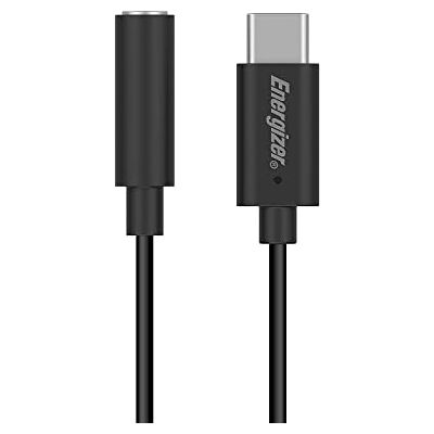 Energizer Audio-jack naar USB-C audiokabel voor smartphones en tablets zwart Energizer Audio-jack naar USB-C audiokabel voor smartphones en tablets zwart