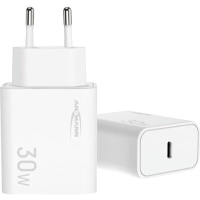Ansmann Oplader USB C 30 W – PD snellader wandlader met multisafe bescherming – compatibel met iPhone Samsung Tablet & Plus Ansmann Oplader USB C 30 W – PD snellader wandlader met multisafe bescherming – compatibel met iPhone Samsung Tablet & Plus