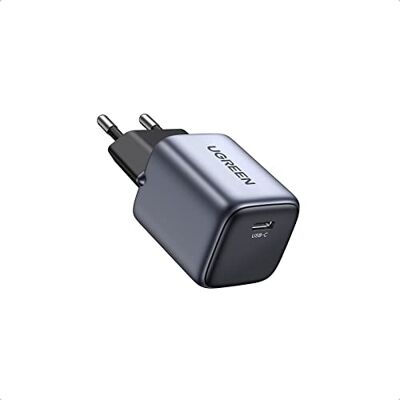 UGREEN Snellader 30 W, USB C met GaN Tech, compatibel met iPhone 16 Plus Pro Max/15/14/13/12/11, Pixel 9/8/7a/6a, Galaxy S24 Plus Ultra/S23/A15/A05s, MacBook Air, iPad Pro, Air en mini (grijs) UGREEN Snellader 30 W, USB C met GaN Tech, compatibel met iPhone 16 Plus Pro Max/15/14/13/12/11, Pixel 9/8/7a/6a, Galaxy S24 Plus Ultra/S23/A15/A05s, MacBook Air, iPad Pro, Air en mini (grijs)