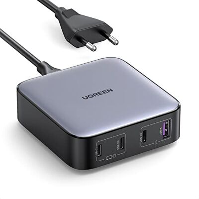 UGREEN Nexode 100 W oplader USB C 4 poorten met GaN II Tech compatibel met MacBook Pro Air iPad Pro Air Mini iPhone 14 Pro Max 13 12 Galaxy S22 Ultra S21 Pixel 7 Pro 6a, 2 m voedingskabel inbegrepen UGREEN Nexode 100 W oplader USB C 4 poorten met GaN II Tech compatibel met MacBook Pro Air iPad Pro Air Mini iPhone 14 Pro Max 13 12 Galaxy S22 Ultra S21 Pixel 7 Pro 6a, 2 m voedingskabel inbegrepen