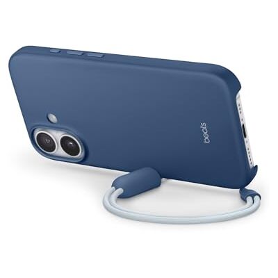 Beats MagSafe Beschermhoes met standaard voor iPhone 17 met camerabediening, geïntegreerde standaard en polsband, matte afwerking en voering van microvezelstof, basaltblauw Beats MagSafe Beschermhoes met standaard voor iPhone 17 met camerabediening, geïntegreerde standaard en polsband, matte afwerking en voering van microvezelstof, basaltblauw