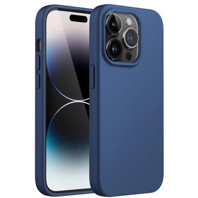 JETech Siliconen beschermhoes voor iPhone 14 Pro 6,1 inch, rondom bescherming, zijdezacht gevoel, schokbestendig etui, zachte binnenvoering van microvezelstof (kobaltblauw) JETech Siliconen beschermhoes voor iPhone 14 Pro 6,1 inch, rondom bescherming, zijdezacht gevoel, schokbestendig etui, zachte binnenvoering van microvezelstof (kobaltblauw)