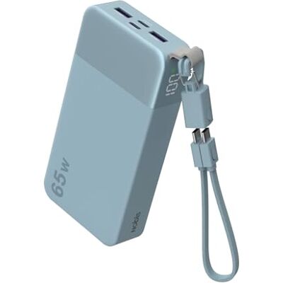 NOBIS Externe batterij, 65 W, 20.000 mAh, powerbank met USB-C naar C-kabel Draagbare accu, snel opladen, bidirectioneel, digitaal display, voor iPhone, Samsung Galaxy, MacBook NOBIS Externe batterij, 65 W, 20.000 mAh, powerbank met USB-C naar C-kabel Draagbare accu, snel opladen, bidirectioneel, digitaal display, voor iPhone, Samsung Galaxy, MacBook