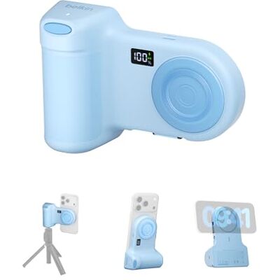 Belkin Stage PowerGrip, magnetische fotogreep en externe batterij 9300 mAh, intrekbare USB-C-kabel, Bluetooth-verbinding, statiefbevestiging, lcd-display, powerbank voor iPhone, Pixel en meer Belkin Stage PowerGrip, magnetische fotogreep en externe batterij 9300 mAh, intrekbare USB-C-kabel, Bluetooth-verbinding, statiefbevestiging, lcd-display, powerbank voor iPhone, Pixel en meer