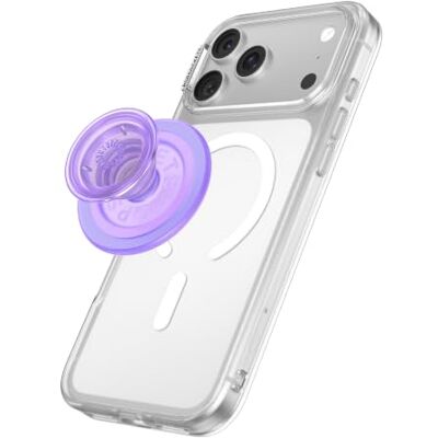 PopSockets Telefoongrip voor MagSafe, magnetisch, transparant lavendel Met magneet, Afneembaar, Kindle/iPhone/Android/tablet, Lavendel, Paars, Transparant, Doorgestikt PopSockets Telefoongrip voor MagSafe, magnetisch, transparant lavendel Met magneet, Afneembaar, Kindle/iPhone/Android/tablet, Lavendel, Paars, Transparant, Doorgestikt