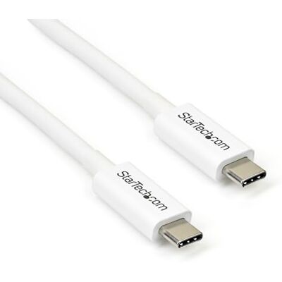 StarTech . com 50 cm passieve Thunderbolt 3-kabel, 40 Gbps, 100 W PD, 4K/5K video, Thunderbolt-kabel, compatibel met USB4/DP Alt Mode, Thunderbolt 4, USB 3.2/Type-C (TBLT34MM50CW) StarTech . com 50 cm passieve Thunderbolt 3-kabel, 40 Gbps, 100 W PD, 4K/5K video, Thunderbolt-kabel, compatibel met USB4/DP Alt Mode, Thunderbolt 4, USB 3.2/Type-C (TBLT34MM50CW)