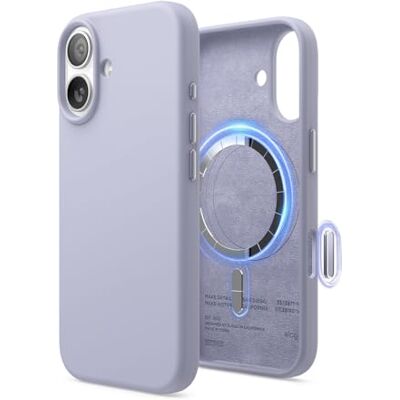 elago Magnetische siliconen hoes voor iPhone 17 Compatibel met MagSafe, vloeibare siliconen, bescherming, schokbestendig, dunne beschermhoes (paars) elago Magnetische siliconen hoes voor iPhone 17 Compatibel met MagSafe, vloeibare siliconen, bescherming, schokbestendig, dunne beschermhoes (paars)