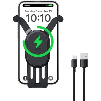 Baseus Stabiele gravitational Wireless Charging Car Mount Pro 15W (zwart) Baseus Stabiele gravitational Wireless Charging Car Mount Pro 15W (zwart)