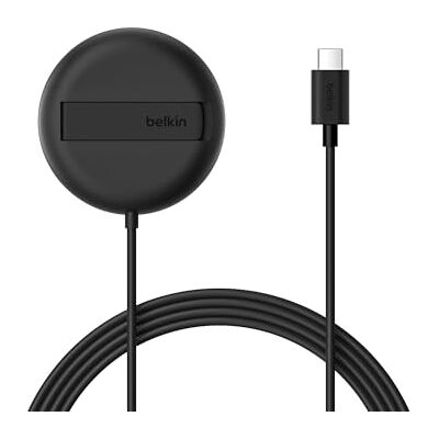 Belkin Draadloos oplaadstation, 15 W, Qi2-gecertificeerd en MagSafe-compatibel, voor alle iPhone 17, iPhone Air, iPhone 16, voor AirPods enz., zonder netadapter, zwart Belkin Draadloos oplaadstation, 15 W, Qi2-gecertificeerd en MagSafe-compatibel, voor alle iPhone 17, iPhone Air, iPhone 16, voor AirPods enz., zonder netadapter, zwart