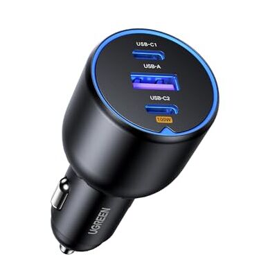 UGREEN 130 W oplader sigarettenaansteker USB C 45 W PPS PD QC 3.0 PPS autolader snel opladen AFC compatibel met iPhone 16 Plus Pro Max 15 MacBook Pro Air iPad Galaxy S24 S23 Ultra Plus Steam Deck UGREEN 130 W oplader sigarettenaansteker USB C 45 W PPS PD QC 3.0 PPS autolader snel opladen AFC compatibel met iPhone 16 Plus Pro Max 15 MacBook Pro Air iPad Galaxy S24 S23 Ultra Plus Steam Deck