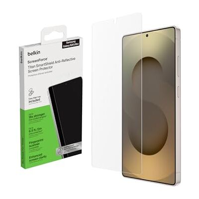 Belkin ScreenForce Titan SmartShield displaybescherming voor Samsung Galaxy S26 Ultra, krasbestendig, anti-vingerafdruk, ultradun, met Easy Align-houder Belkin ScreenForce Titan SmartShield displaybescherming voor Samsung Galaxy S26 Ultra, krasbestendig, anti-vingerafdruk, ultradun, met Easy Align-houder