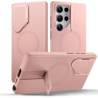 SURITCH Magnetisch hoesje compatibel met Samsung Galaxy S25 FE met standaard en camerabescherming, schokbestendige beschermhoes voor Galaxy S25 FE 5G, ochtend roze SURITCH Magnetisch hoesje compatibel met Samsung Galaxy S25 FE met standaard en camerabescherming, schokbestendige beschermhoes voor Galaxy S25 FE 5G, ochtend roze