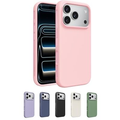 Belkin SheerForce Protect Beschermhoes voor iPhone 17 Pro, compatibel met MagSafe design, dun, antimicrobiële bescherming, krasbestendig, magnetisch en schokbestendig, roze Belkin SheerForce Protect Beschermhoes voor iPhone 17 Pro, compatibel met MagSafe design, dun, antimicrobiële bescherming, krasbestendig, magnetisch en schokbestendig, roze